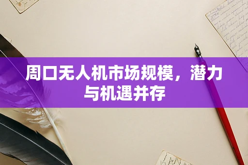 周口无人机市场规模，潜力与机遇并存