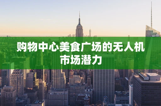 购物中心美食广场的无人机市场潜力