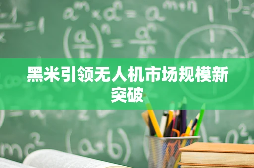 黑米引领无人机市场规模新突破