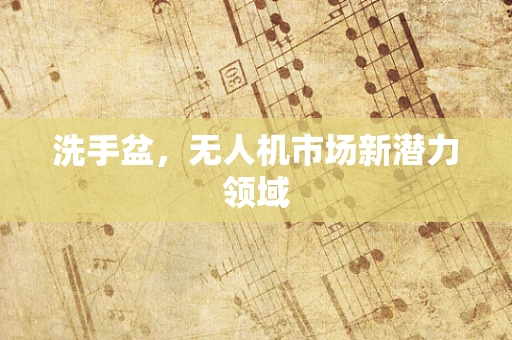 洗手盆，无人机市场新潜力领域
