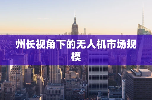 州长视角下的无人机市场规模