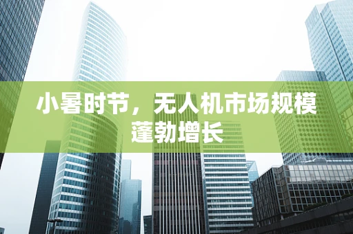 小暑时节，无人机市场规模蓬勃增长