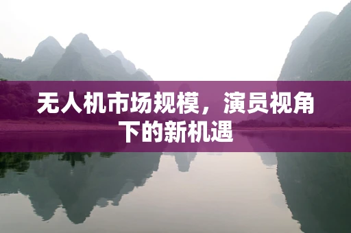 无人机市场规模，演员视角下的新机遇
