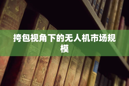 挎包视角下的无人机市场规模
