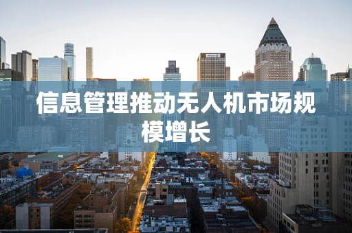 信息管理推动无人机市场规模增长