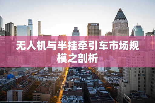 无人机与半挂牵引车市场规模之剖析