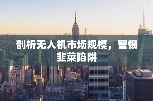剖析无人机市场规模，警惕韭菜陷阱