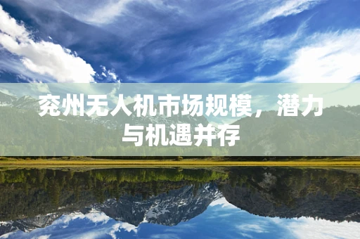 兖州无人机市场规模，潜力与机遇并存