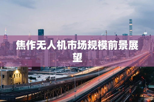 焦作无人机市场规模前景展望