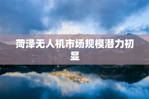 菏泽无人机市场规模潜力初显