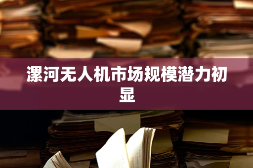 漯河无人机市场规模潜力初显