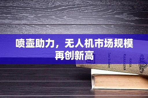 喷壶助力，无人机市场规模再创新高