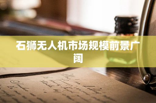 石狮无人机市场规模前景广阔