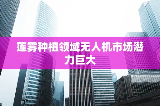 莲雾种植领域无人机市场潜力巨大