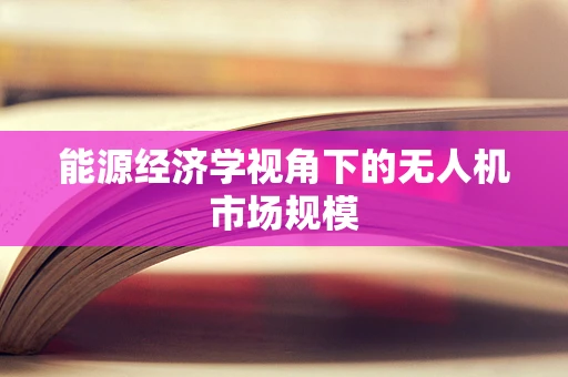 能源经济学视角下的无人机市场规模