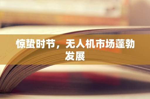 惊蛰时节，无人机市场蓬勃发展