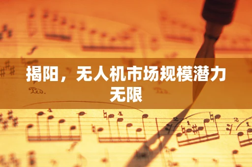 揭阳，无人机市场规模潜力无限