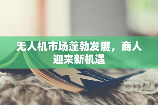 无人机市场蓬勃发展，商人迎来新机遇