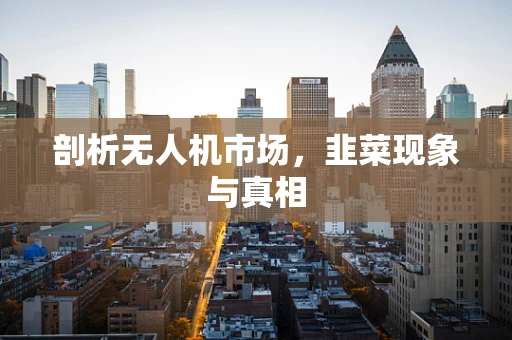 剖析无人机市场，韭菜现象与真相