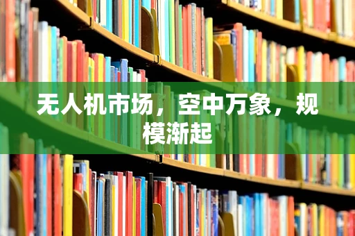 无人机市场，空中万象，规模渐起